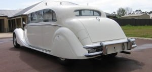 Jaguar limousine back view